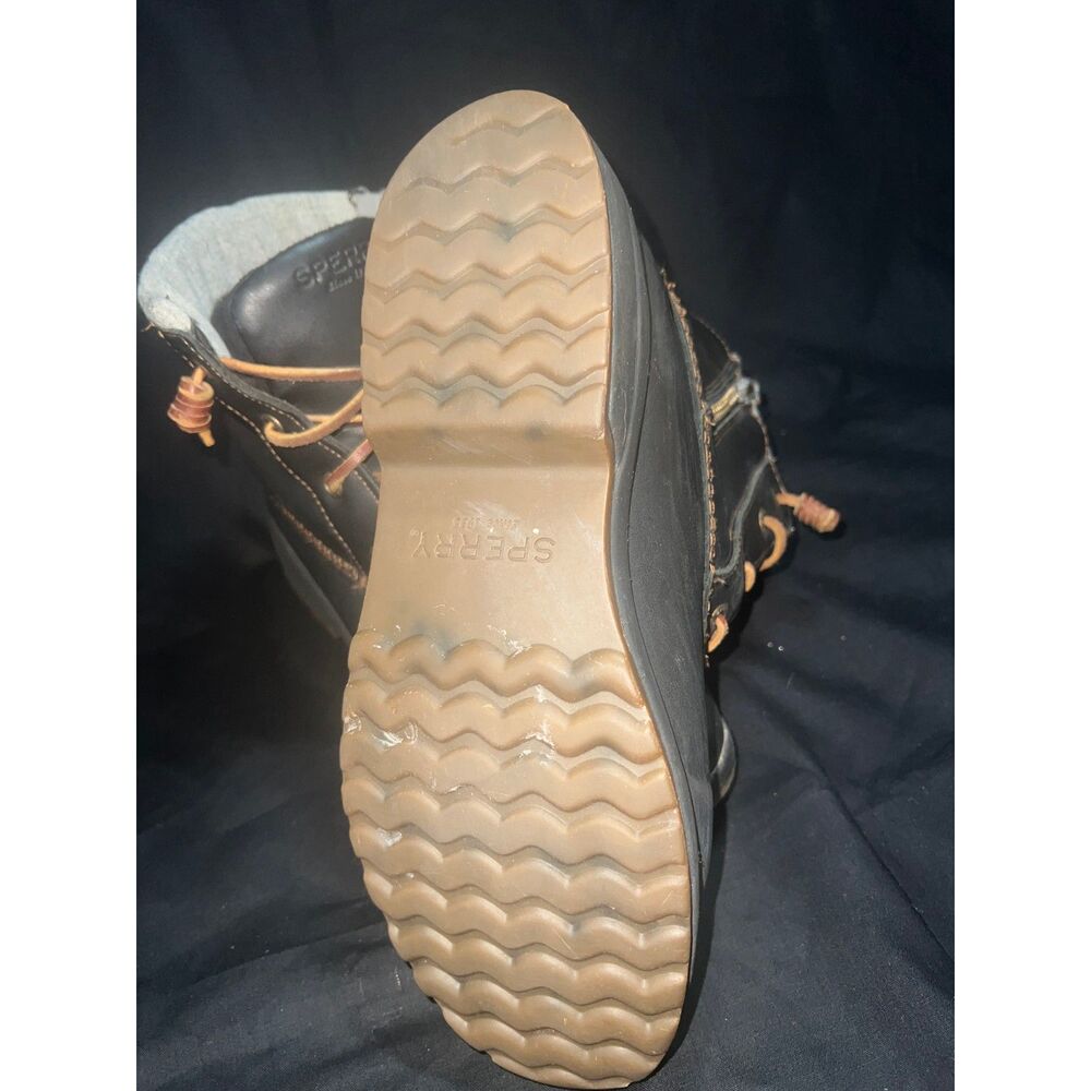 Sperry Top Sider Cold Bay Boot Waterproof Womans Black Brown Winter Leather Duck - Picture 5 of 6